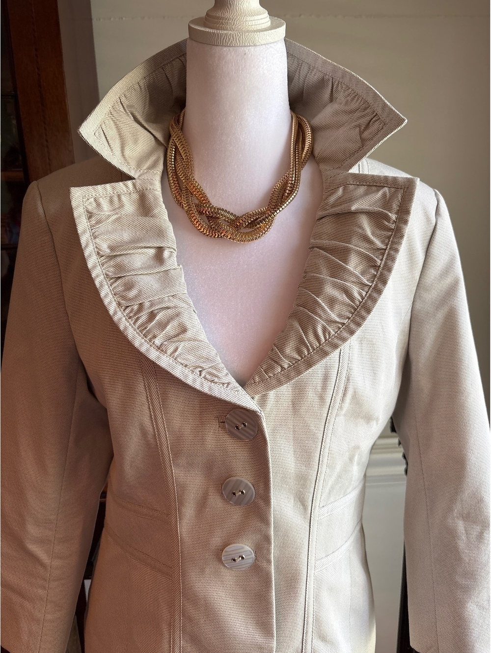 WHBM Ruffle Collar Jacket 8
